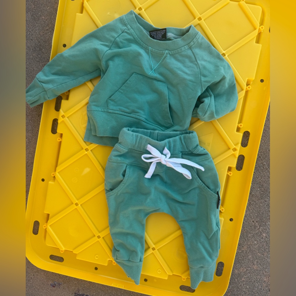 Little Bipsy Teal Kids Sweatshirt and Jogger Set